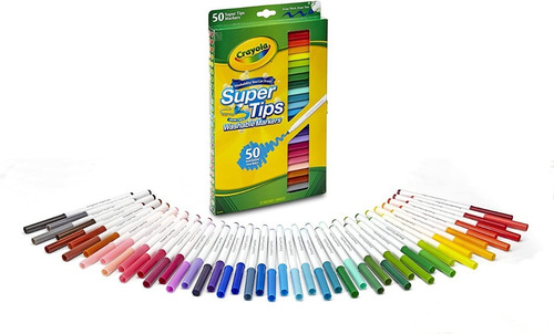 Plumones Crayola Supertips 100 Y Organizador Acrilico.