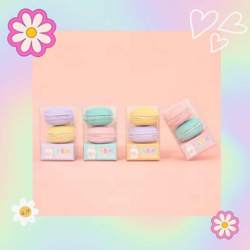 Goma de borrar Macaron x2 - Colours - Imagen 3